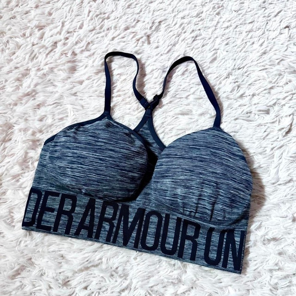 Under Armour Sporty Seamless Sports Bra Womens L Varsity Campus Fitness Casual